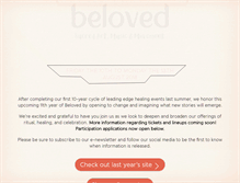 Tablet Screenshot of belovedfestival.com